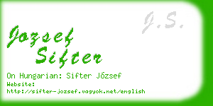 jozsef sifter business card